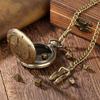 Vintage Bronze/Grey Black Pocket Watch Case with Mini Entertainment Dices Pocket Chain Birthday Gifts