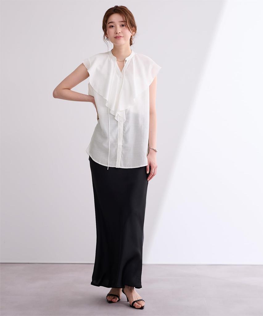 Yours Ruffle Design French Sleeve Blouse BEXU1653 Medium White Women's