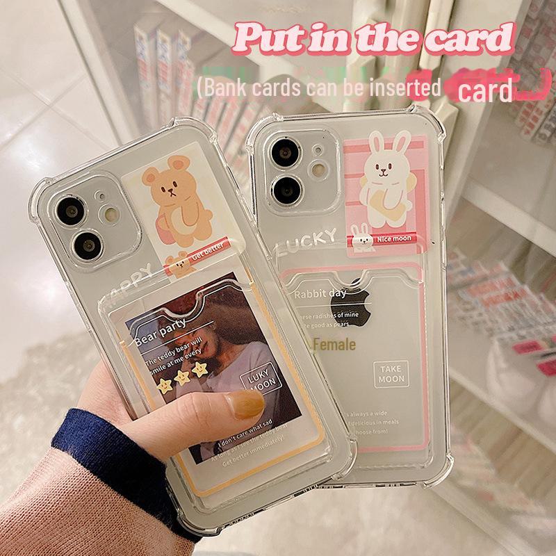 Zhitai Cartoon iPhone 16 Case with Card Slot - Fits iPhone 15 Pro, 14, 13, and 8