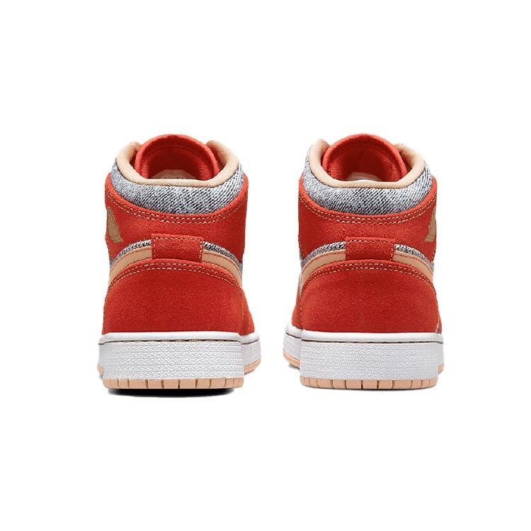 (GS) Air Jordan 1 Mid SE 'Denim Red' Kids' DM4384-600