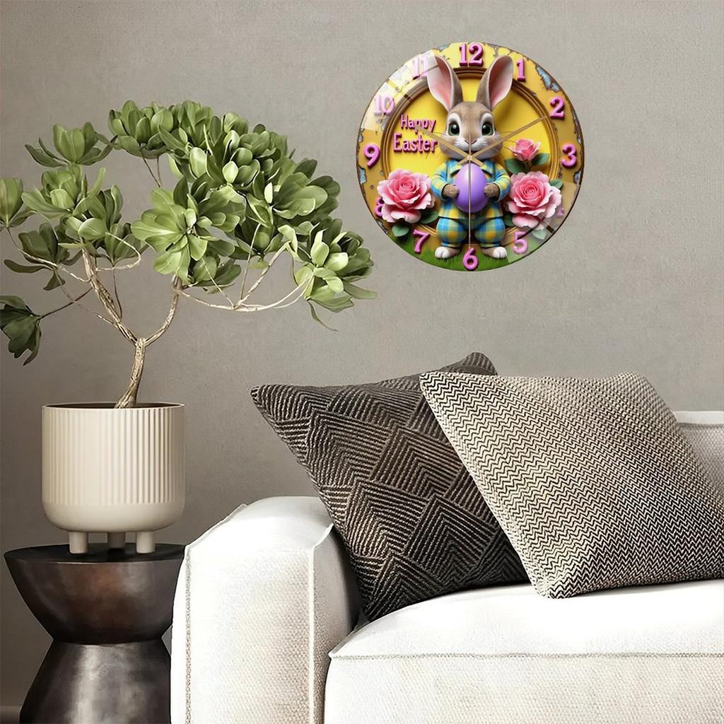 12 Inch Diameter Glass Wall Clock that Integrates Seamlessly with Existing Decor