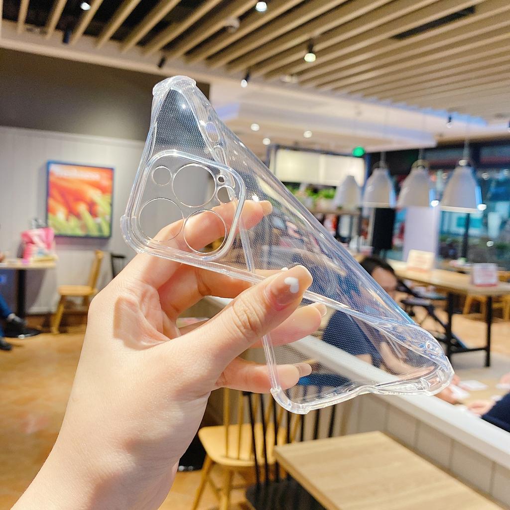 Прозрачный чехол для телефона iPhone Samsung Huawei Honor Xiaomi Redmi OPPO Realme Vivo Мягкая силиконовая задняя крышка с защитой от падения