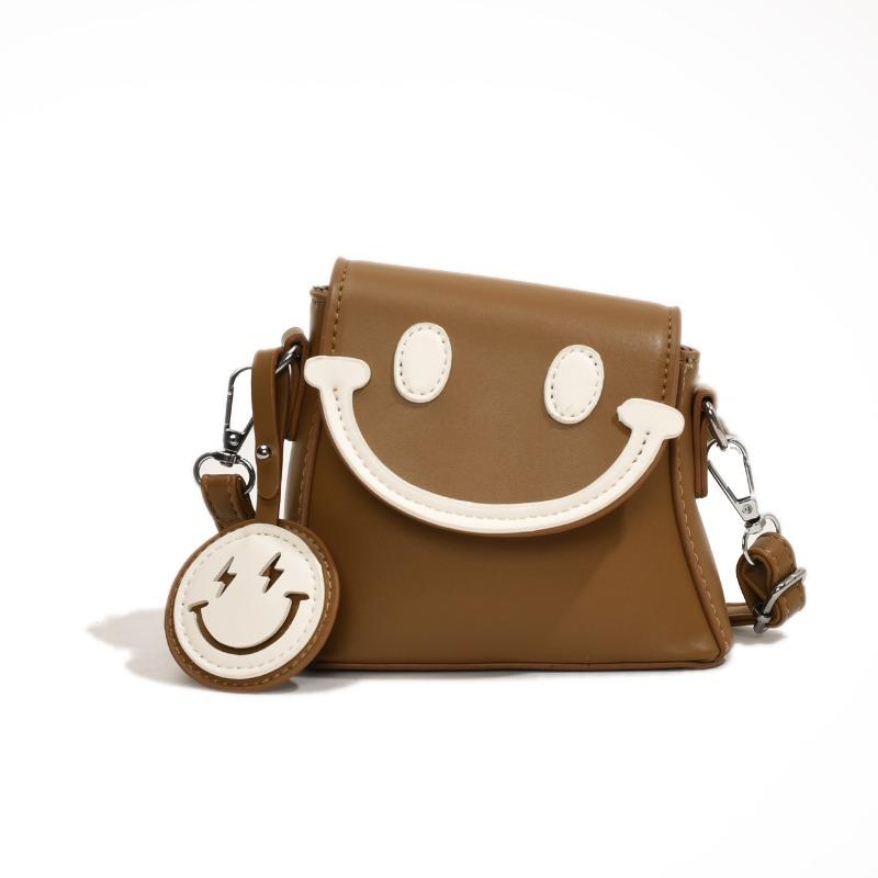 Cute Smiley Face Trendy Personality Creative Women's Bag Versatile Casual Little Girl Shoulder Messenger Bag Children's Bag