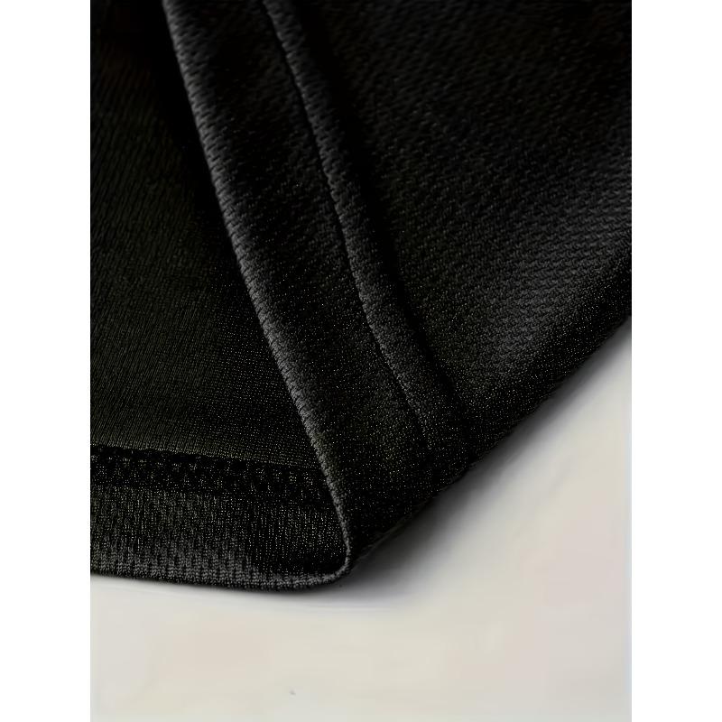 Европейские размеры Мужская мода Модный для спорта Футболка с коротким рукавом | Эластичный комфорт, 2D-печать Геометрический узор, Круглый вырез, Вязаная ткань