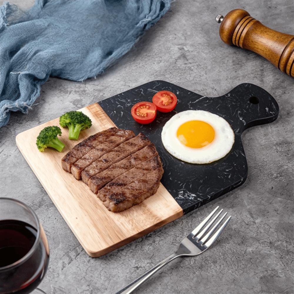 Heat-resistant Marble Wood Cutting Boards Mold-resistant Fruit Plate  Preparing The Ingredients