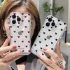 Ударопрочный чехол для телефона с узором в виде сердечек Love Для iPhone 16 Pro 15 14 13 12 11 17 Pro Max 7 8 Plus XS Силиконовый Прозрачный Мягкий Funda
