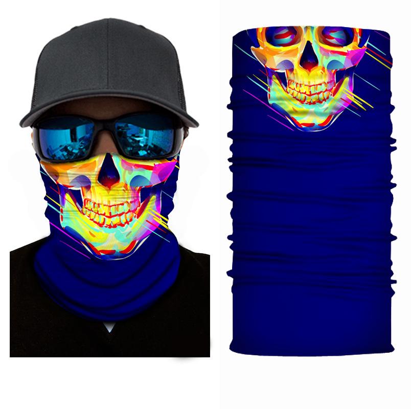Skull Multi Bandana Bike Motorcycle Scarf Face Mask Ski Sports Headwear Custom Fleece Polar Bandana