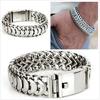 Wide Bracelet Men Stainless Steel Biker Heavy