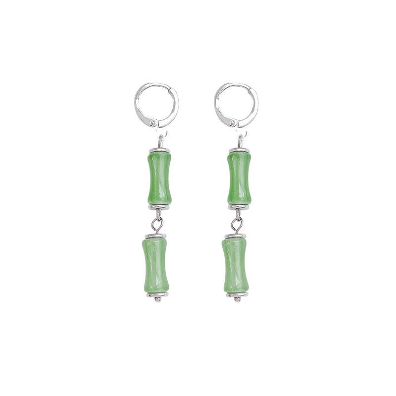 Элегантные серьги-кисточки из бамбука: Современный китайский стиль для женщин