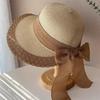 Соломенная шляпа женская летняя шляпа от солнца с большими полями шляпа от солнца для морского отдыха пляжная шляпа от солнца шляпа с бантом