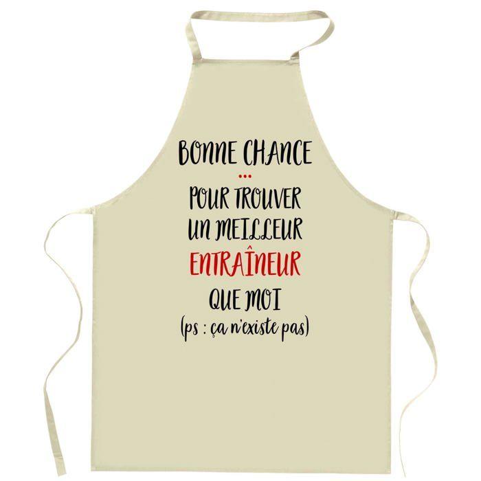 Tablier de cuisine - Entraîneur Ca n'existe pas - Impression Bretonne - Coton résistant - Impression réalisée en France