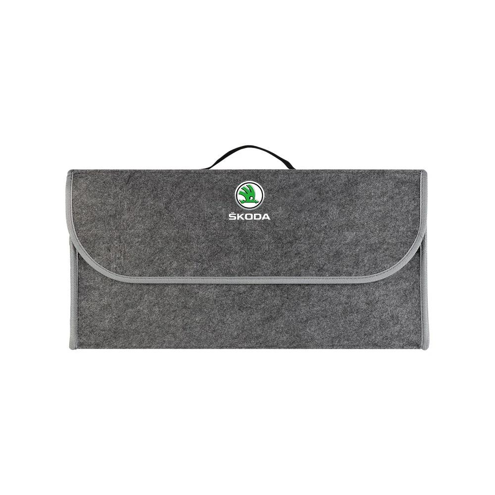 gztky3 Car Trunk Storage Bag Organizer Sundries Stowing Tidying Box For Skoda Fabia Octavia Karoq Kamiq Superb Rapid Citigo Scale trunk