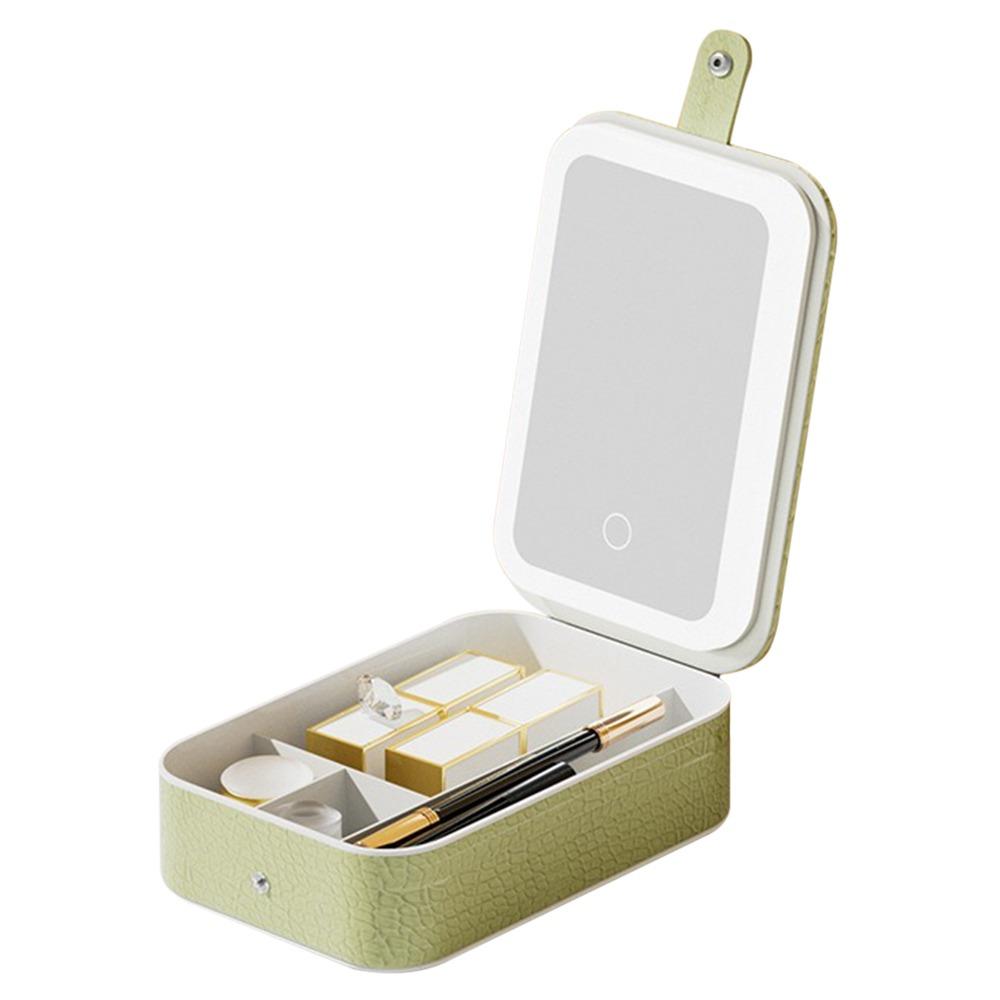 С зеркалом косметичка со светодиодной подсветкой набор для красоты для хранения простой косметический кейс аксессуары для туалетного столика