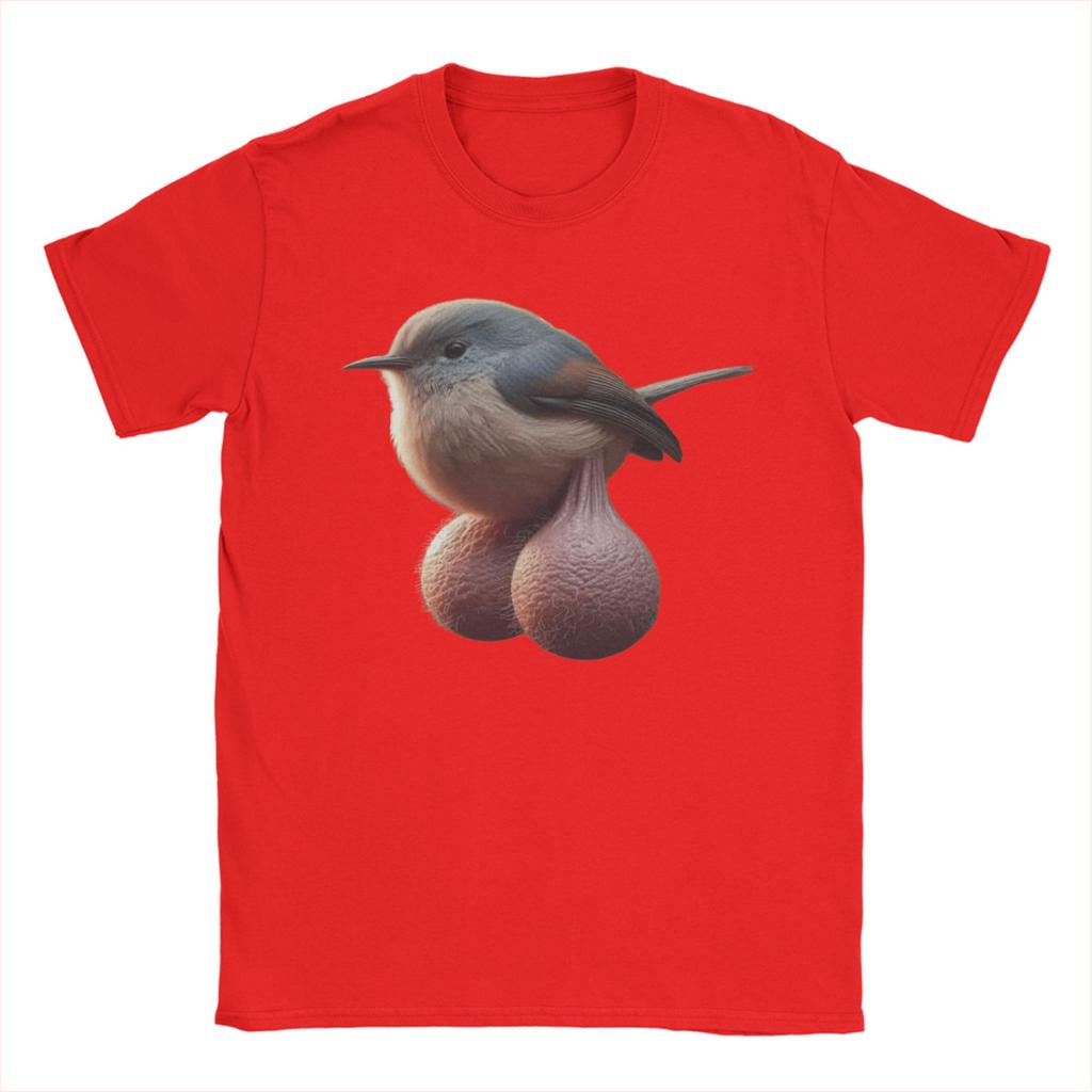 Unisexs Balls Bird Meme T Shirts 100 Cotton Clothing Novelty Short Sleeve Crewneck Tee Shirt Big Size TShirt