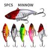 5PCS VIB Submerged Soundball 6.5cm/11g Hard Bait Simulation Fish Bait