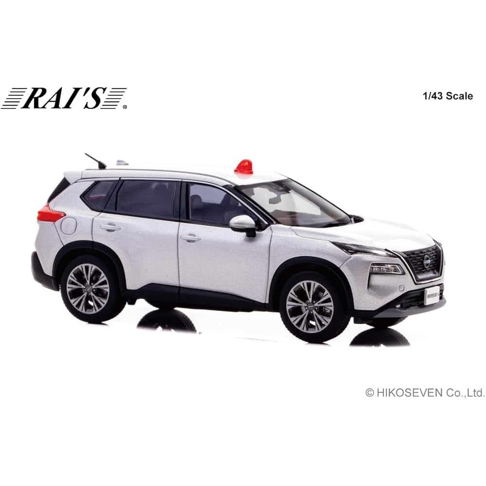 RAI'S Масштаб 1/43 Nissan X-Trail S e-4ORCE (Т33) 2022 Автомобиль мобильного следственного отдела Департамента уголовного розыска Полицейского управления (Серебряный) 