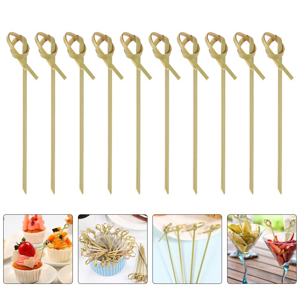 200 Pcs Cocktail Sign Food Picks Appetizer Stick Fine Sushi Sticks Bamboo Drink