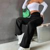 Fashion Women Baggy Joggers Pants Casual Communte Female Chic Straight Cargo Pant Elastic High Waist Elegant Oversized Trousers