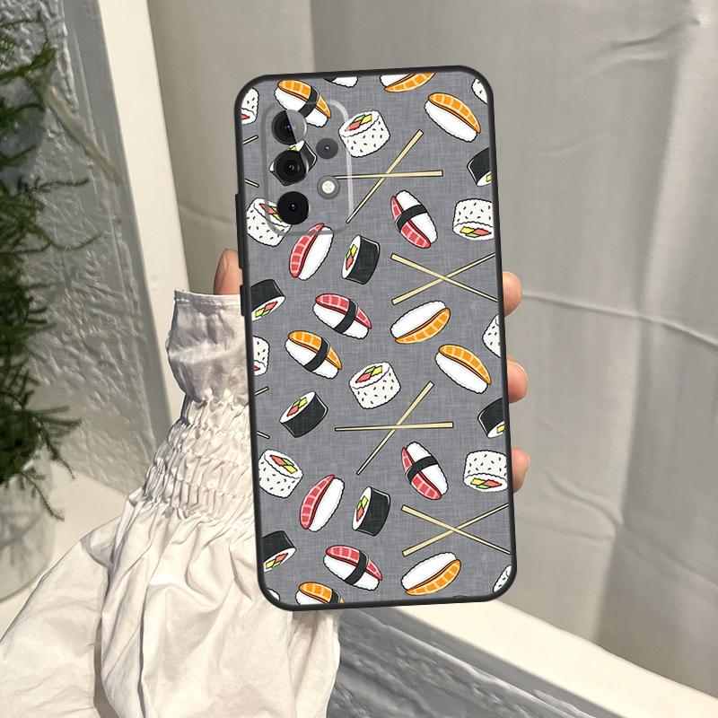Японский кейс для еды суши для Samsung Galaxy A56 A36 A16 A06 A54 A34 A14 A13 A53 A12 A22 A32 A52 A35 A15 A55 A17