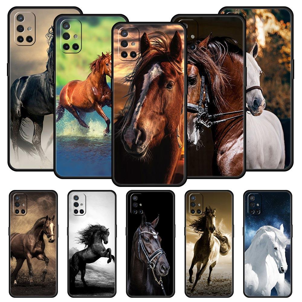 Running Horse Animal Phone Case For OnePlus 12 11 10 9 8 7 7T Pro 12R 10R 9RT 9R 8T Nord N100 N200 N10 2T CE 2 5G Soft Cover