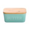 Butter Dish with Natural Wood Lid, Covered Butter Container for Refrigerator Storage and Everyday Table Service