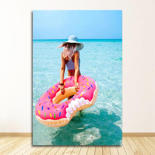 Настенные картины для гостиной, скандинавский домашний декор, пляж, пальмовый мост, настенная живопись на холсте, постеры на скандинавскую тему и принты