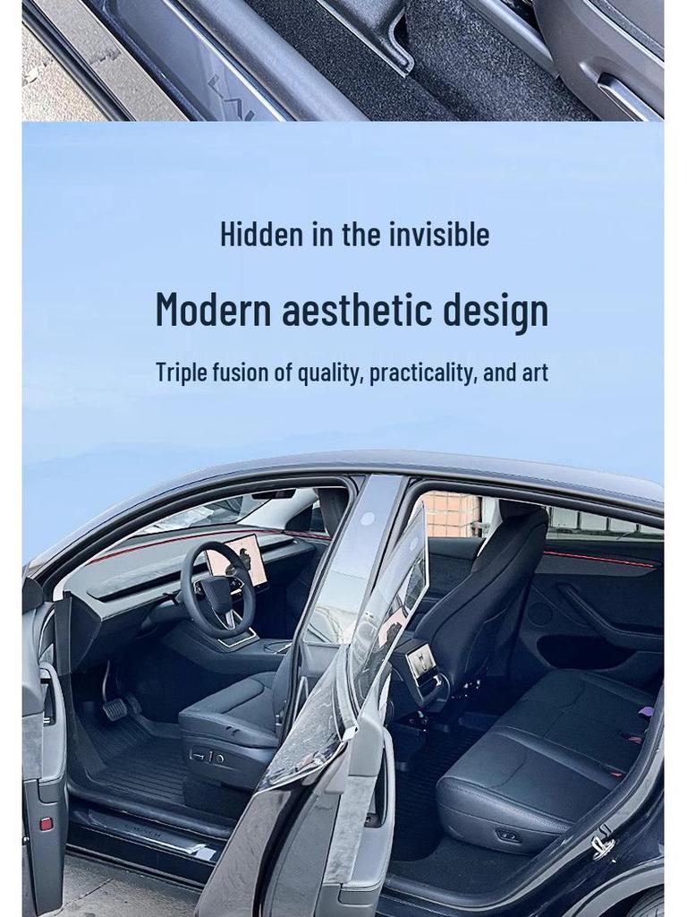 Экологичные напольные коврики из ТПЭ и накладки на спинку заднего сиденья для Tesla Model Y 2025 года