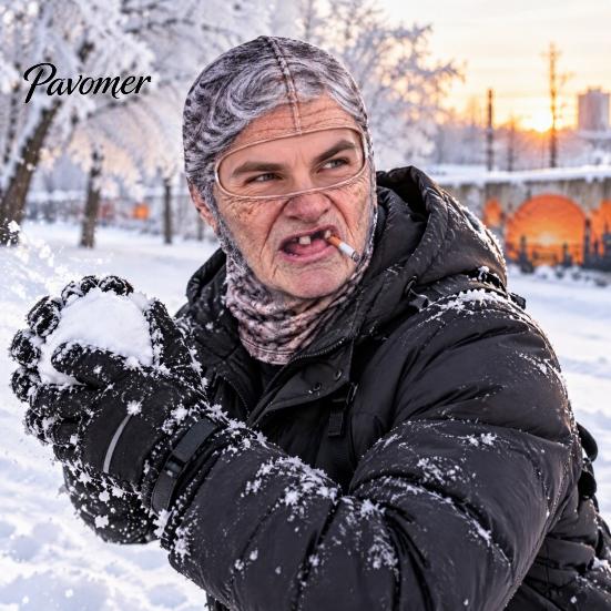 Смешная лыжная маска, Реалистичная маска для лица, Дышащая акриловая и модальная балаклава для защиты от холода, Ветрозащитный головной убор для вечеринок на открытом воздухе, Фотосъемки