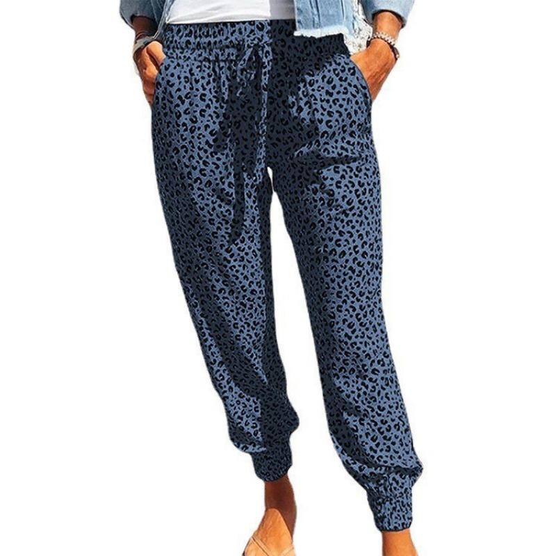 DAFIFY Женская мода на лето и весну, повседневные брюки с леопардовым принтом и высокой талией, брюки и капри