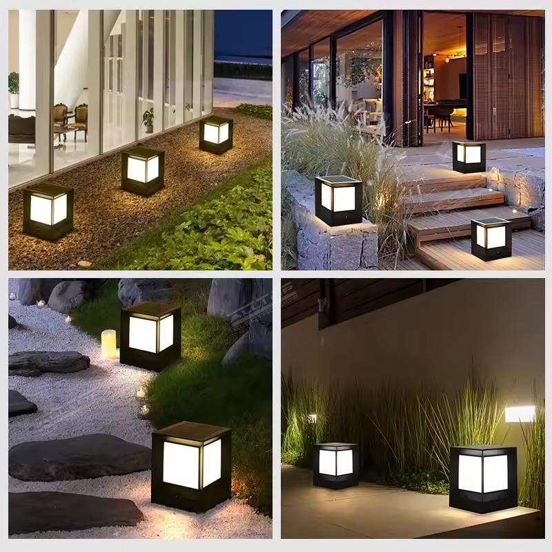 Simple Modern Solar Garden Lights Solar-powered LED Warm White Solar Panel Included Suitable for Garden Home Use Waterproof IP65
