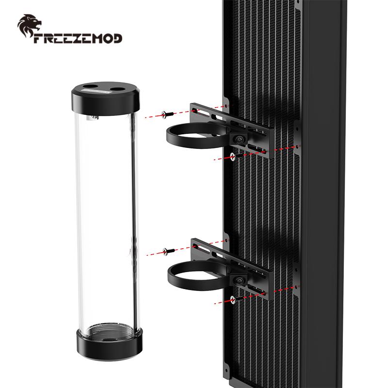 FREEZEMOD компьютерный водяной охладитель 2020 цилиндрический резервуар для воды трех отверстий крышка из POM встроенный пеногаситель. YSX-PMB