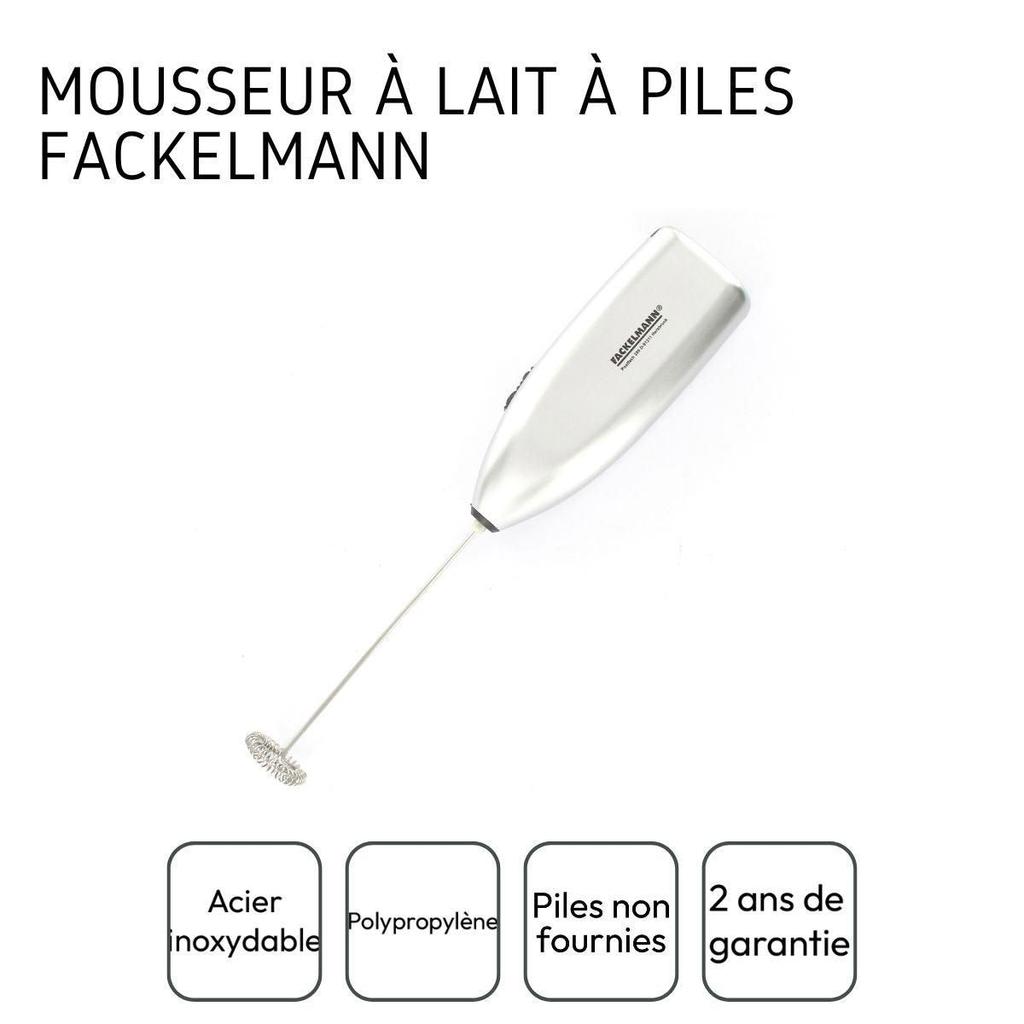 Mousseur à lait - Fackelmann - Modèle 42568 - Électrique - 250 Watt - Inox et Plastique