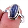 Натуральный кианит драгоценный камень ручной работы 925 пробы серебро подарок кольцо S.9 l4I99
