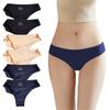CM Tech Brazilian Cut Panties Cute Bikini Soft To the Cotton Comfortable D Women's (6-Pack) Seamless, T-Back Underwear, Breathable, Stretchy, Touch,