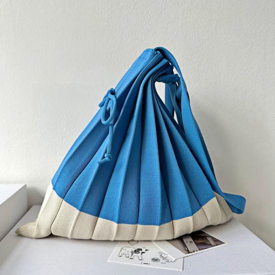 Складная сумка для покупок, многоразовая, аккордеон, продуктовая сумка-тоут, сумка через плечо с цветовыми блоками, плиссированная, для покупок продуктов, для повседневных дел