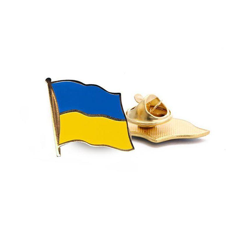 Великобритания Украина Металлическая Брошь Флаг Голубь Мира Двойной Флаг Значок Патриот Spot Badge