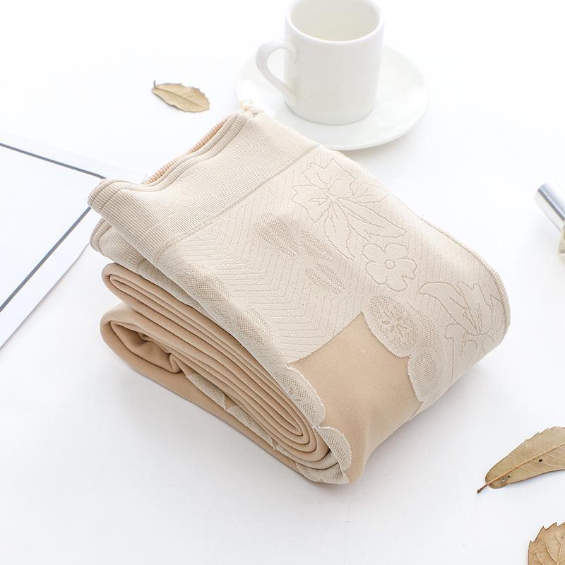 Women's Natural Nude Flesh-Colored Thick Velvet Pantyhose for Autumn and Winter