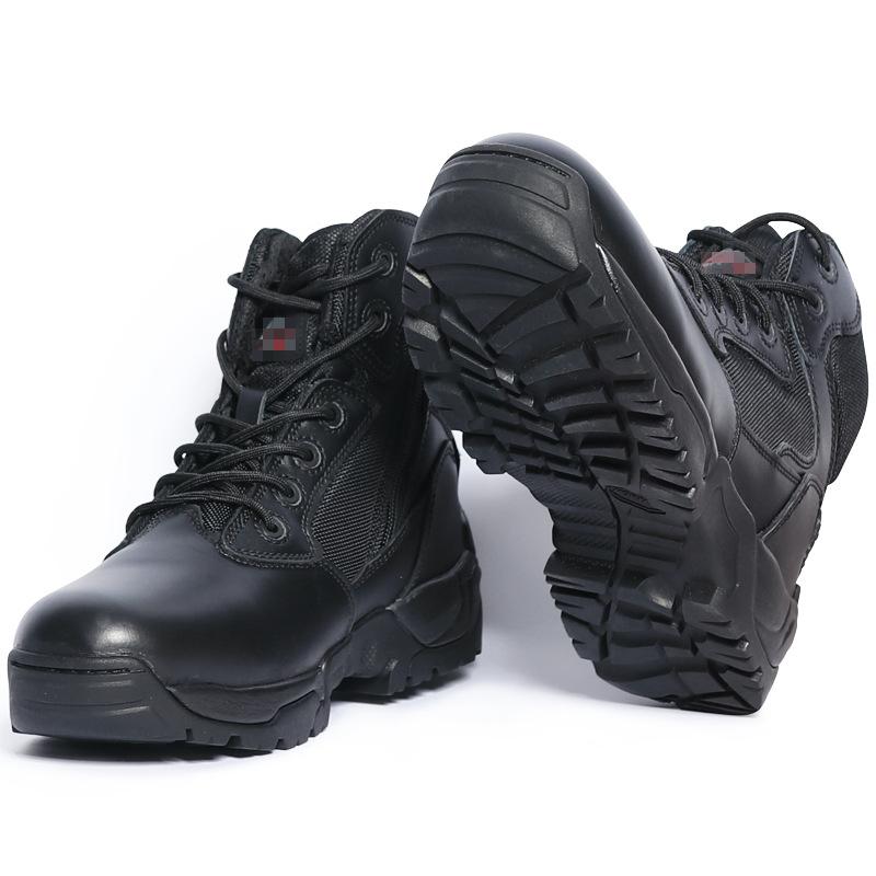 Fashion Winter Men Tactical Boots Waterproof Genuine Leather Lace Up Black Desert Combat Ankle Boot Men's Work Shoes