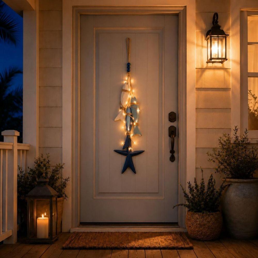 Морская Тема Звезда Морская Настенный Декор Подвесной Средиземноморская Декоративная Звезда Морская Подвеска на Дверь