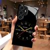 Чехол для мобильного телефона с 2D-указателем и узором часов для Samsung S26 S25 S24 S23 S22 S21 S20 A56 A36 A16 - Стеклянная защитная крышка