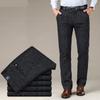 Autumn Winter Men 'S Thick Casual Pants Business Small Straight Gray Elastic Trousers Male Brand Clothing