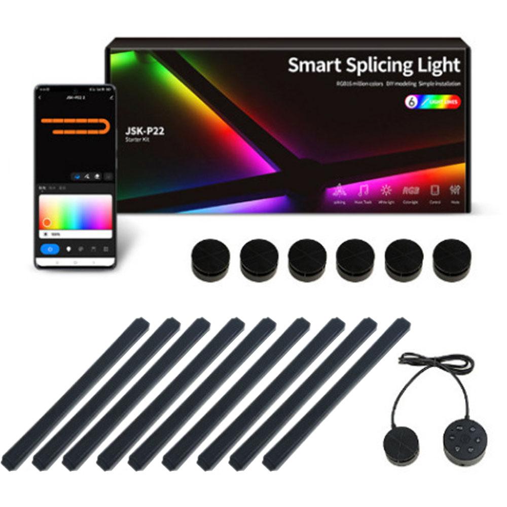 5 В USB Smart Splicing RGB LED Night Light DIY Внутреннее украшение стены Настенный светильник с атмосферой Креативный звукосниматель LED Quantum Light