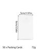 50Pcs Pendant Jewelry Necklace Card Foldable Blank Kraft Paper DIY Bracelet Hairband