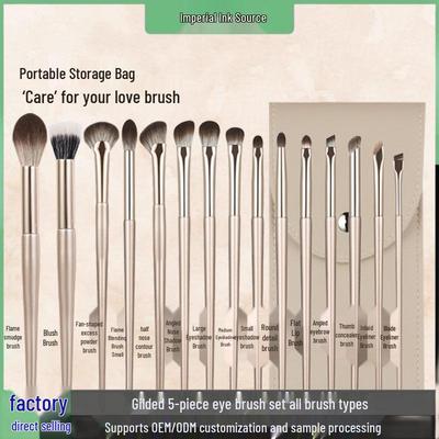 Набор из 15 кистей для макияжа: Глаза, Стиплинг, Румяна, Губы, Серповидная, Тени для век, Тень для носа, Кисти для полного покрытия