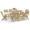 VidaXL Garden Dining Set 9 Pcs Solid Acacia Wood, Outdoor Dining Set, Dining Room Furniture 3295006