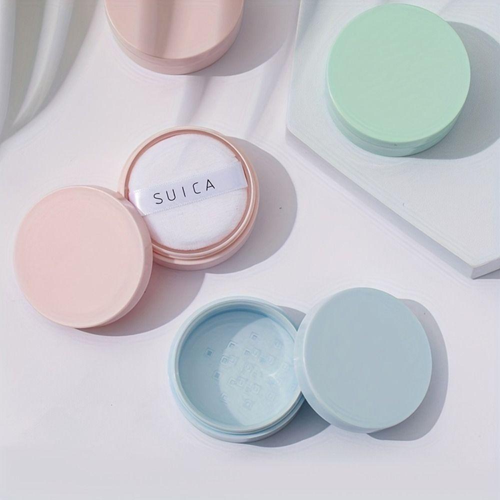 Portable Cosmetics Container Durable Dispersion Powder Box Hermetic Bulk Powder Box Make-up