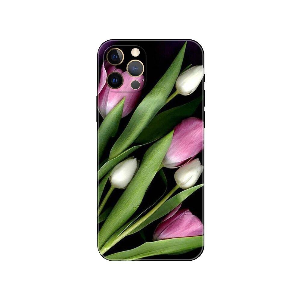 Чехол для телефона «Тюльпан» для iPhone Samsung Galaxy Redmi Xiaomi Oppo OnePlus Note SA 7 8 9 10 11 12 13 14 20 21 22 23 53 54 Pro Max Plus Ultra TPU Soft