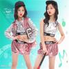 Dance Girl Clothes Sequins Suit K-pop Stage Outfit Fashion Jazz Dance Costume Children Hip-hop Cool Wear 3Pcs
