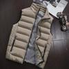 Men  Winter Coat Padded Cotton Vest Warm Hooded Thick Vest Tops Jacket