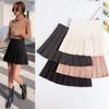 Japanese Woolen Short Skirt Pleated Skirt Female Autumn Winter Plaid High Waist A-line Skirt Plus Size Skirt